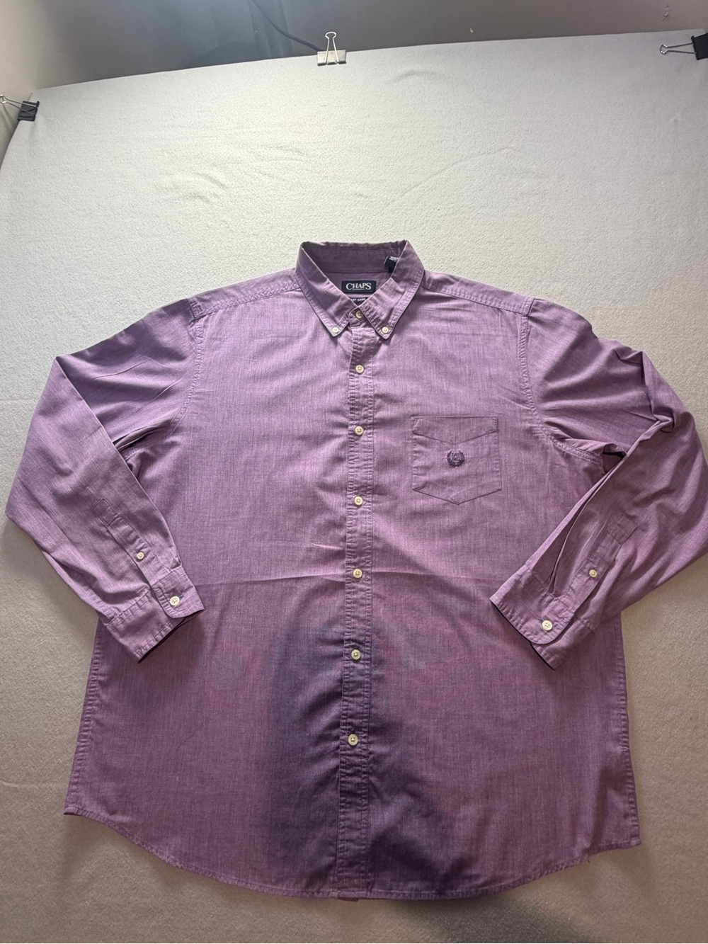 Chaps Men’s XL Purple Long Sleeve Button Down Shirt